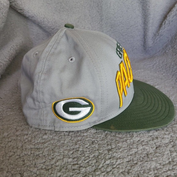 Green Bay Packers Hat Cap Snapback Adult Medium Large Gray Green New Era 9Fifty - Picture 2 of 12